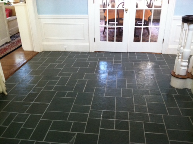 Indoor and all season slate floor renovations