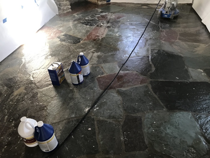 Worcester home renovation reveals hidden slate floor