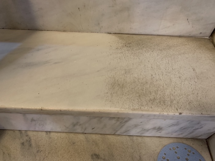White Carrara Marble Stair Restoration | Brookline, MA