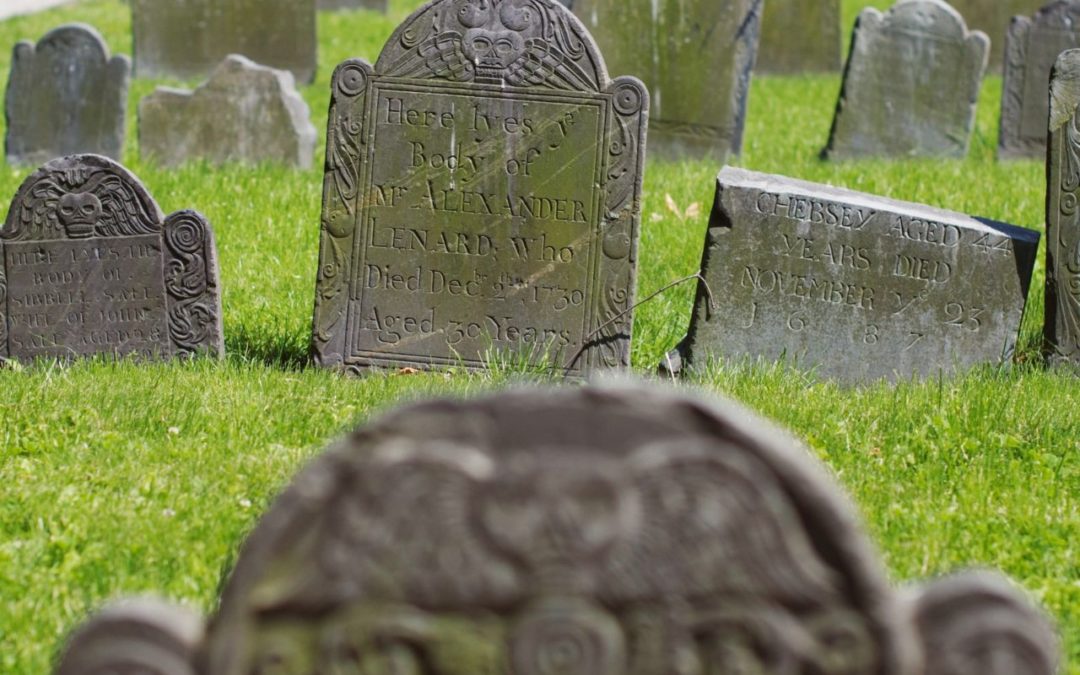 What are most common materials used in gravestones?