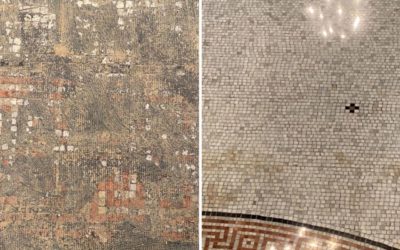 Antique Mosaic Tile Floor Revealed: Forest Hills Cemetery